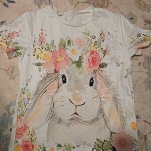 Floral Bunny Kids Shirt